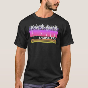 Laguna Beach California Retro  Beach Sunset T-shirt