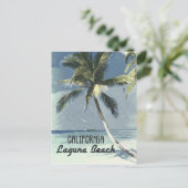 Laguna Beach California  Retro Poster Art Briefkaart (Staand voorkant)