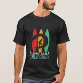 Laguna Beach California  Retro Surfing T-shirt (Voorkant)