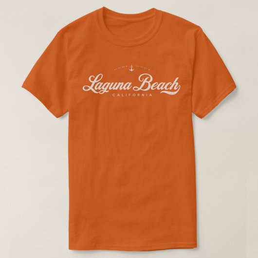 Laguna Beach California Retro T-shirt (Design voorkant)