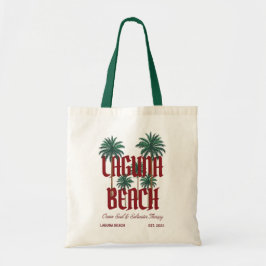 Laguna Beach California Surf Palms Graphic T-Shirt Tote Bag