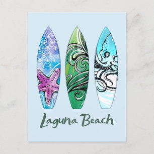 Laguna Beach California Surfboards Briefkaart