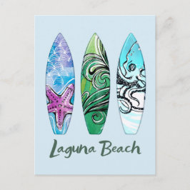 Laguna Beach California Surfboards Briefkaart