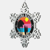 Laguna Beach California Surfing Surf Tin Sneeuwvlok Ornament (Rechts)