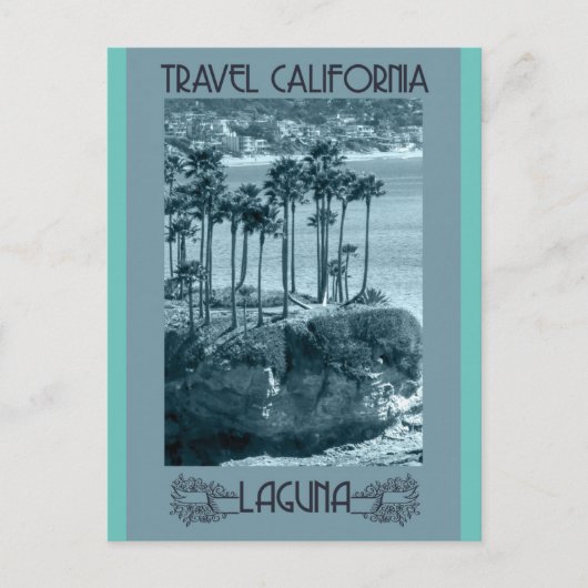 LAGUNA BEACH CALIFORNIA VINTAGE TRAVEL BRIEFKAART (Voorkant)