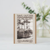 LAGUNA BEACH CALIFORNIA VINTAGE TRAVEL BRIEFKAART (Staand voorkant)