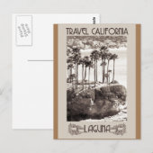 LAGUNA BEACH CALIFORNIA VINTAGE TRAVEL BRIEFKAART (Voorkant / Achterkant)