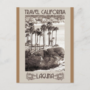 LAGUNA BEACH CALIFORNIA VINTAGE TRAVEL BRIEFKAART