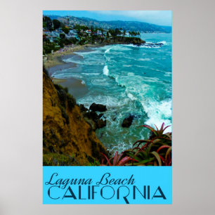 Laguna Beach California Vintage Travel Poster