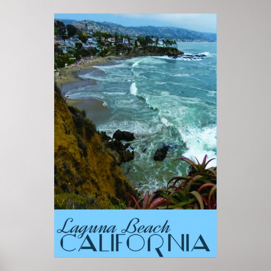 Laguna Beach California Vintage Travel Poster (Voorkant)