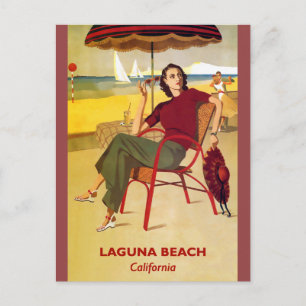 Laguna Beach California Vintage Travel Poster Briefkaart