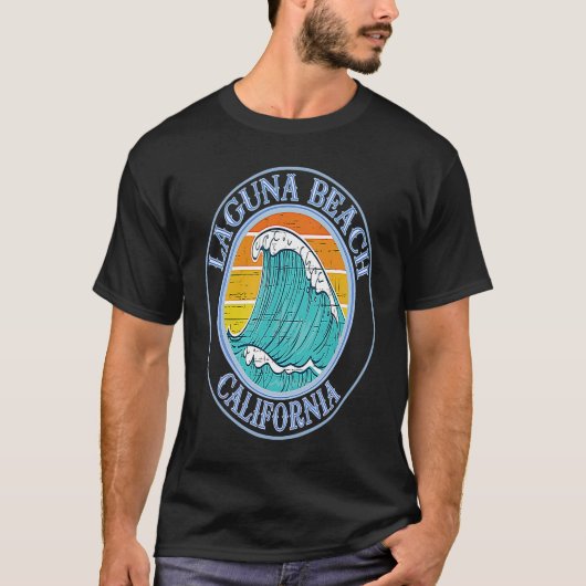 Laguna Beach California Waves T-shirt (Voorkant)