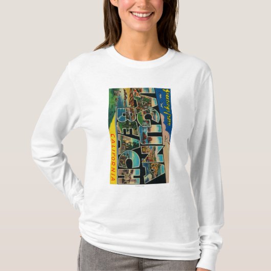 Laguna Beach, Californië - grote letterscènes T-shirt (Voorkant)