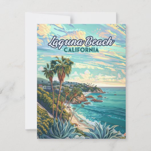 Laguna Beach Californië Oranje County  Kaart (Voorkant)