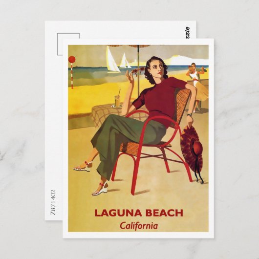 Laguna Beach, Californië, Retro Travel Briefkaart (Voorkant / Achterkant)