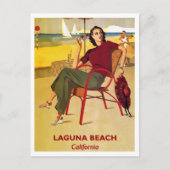 Laguna Beach, Californië, Retro Travel Briefkaart (Voorkant)