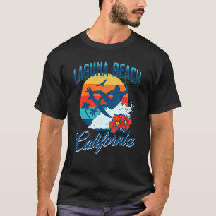 Laguna Beach Californië Surf Zomervakantie Vinta T-shirt