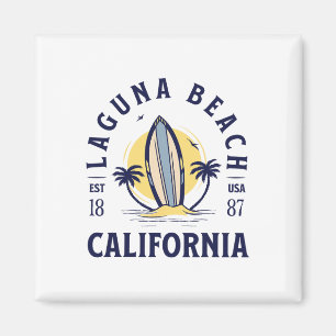 Laguna Beach Californië Surfen Zomer Vakantie Vint Magneet