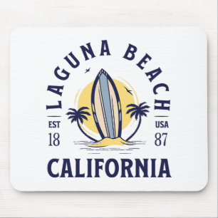 Laguna Beach Californië Surfen Zomer Vakantie Vint Muismat