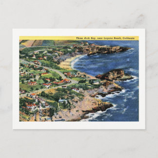 Laguna Beach, Californië, Three Arch Bay Vintage Briefkaart