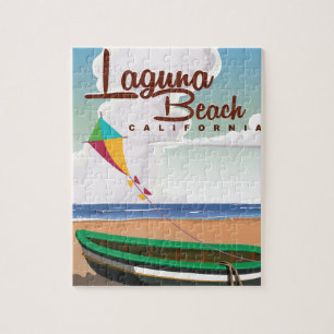 Laguna Beach Californië Vintage Reisposter Legpuzzel
