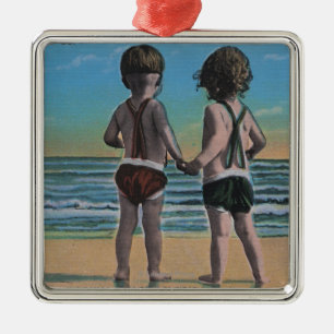 Laguna Beach, FL — Greetings from Scene w/Kinder Metalen Ornament