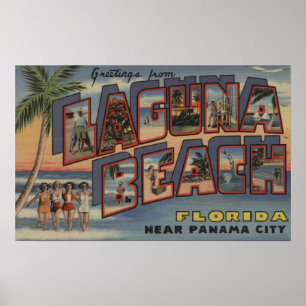 Laguna Beach, Florida - Grote letterscènes Poster