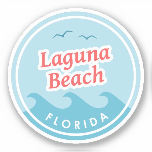 Laguna Beach Florida Sticker (Voorkant)