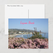 Laguna Beach flowers postcard Briefkaart (Voorkant / Achterkant)