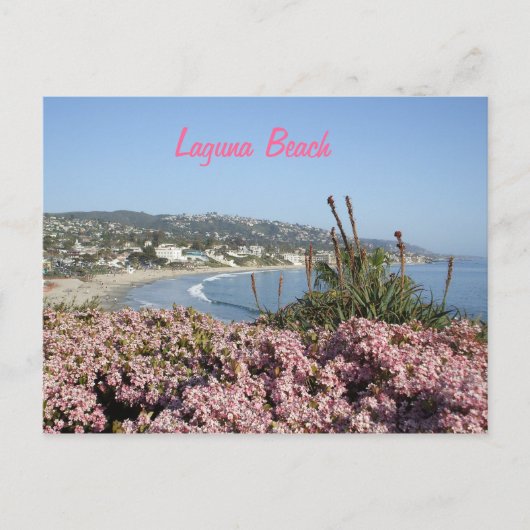 Laguna Beach flowers postcard Briefkaart (Voorkant)