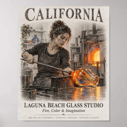 Laguna Beach Glass Studio Poster (Voorkant)