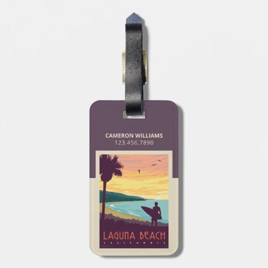 Laguna Beach | Laguna Beach Bagagelabel (Achterkant verticaal)