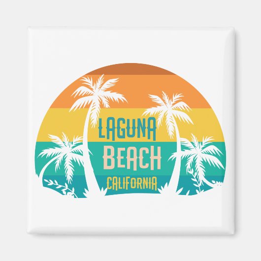Laguna Beach Retro Magneet (Voorkant)
