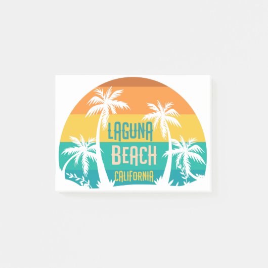 Laguna Beach Retro Post-it® Notes (Voorkant)