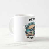 Laguna Beach Retro Vignet gepersonaliseerd Koffiemok (Voorkant links)