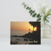 Laguna Beach sea sunset briefkaart (Staand voorkant)