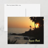 Laguna Beach sea sunset briefkaart (Voorkant / Achterkant)