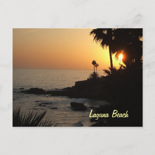 Laguna Beach sea sunset briefkaart (Voorkant)