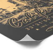 LAGUNA BEACH SINAASAPPEL CALIFORNIË VINTAGE POSTER (Hoek)