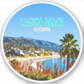 Laguna Beach Sinaasappel County California  Sticker (Voorkant)