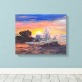 Laguna Beach Sunset Canvas Afdruk (Insitu (Houten vloer))