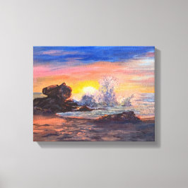 Laguna Beach Sunset Canvas Afdruk