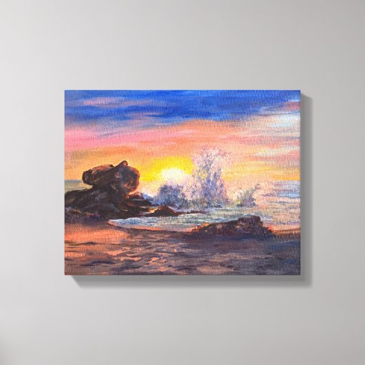 Laguna Beach Sunset Canvas Afdruk (Voorkant)