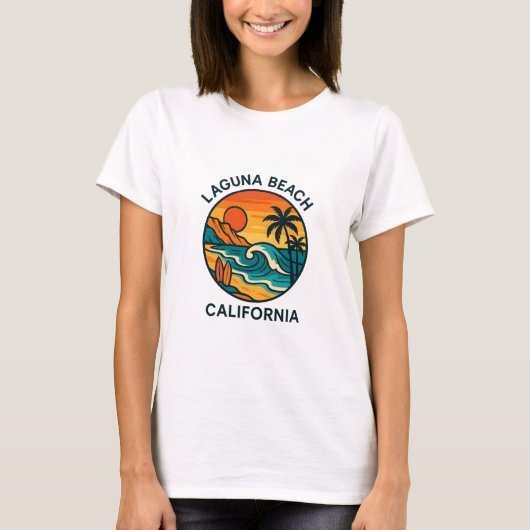 Laguna Beach Sunset Vibes - California Coastline T-shirt (Voorkant)