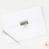 Laguna Beach Vierkante Sticker (Envelop)