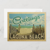 Laguna Beach Vintage Travel Briefkaart (Voorkant / Achterkant)