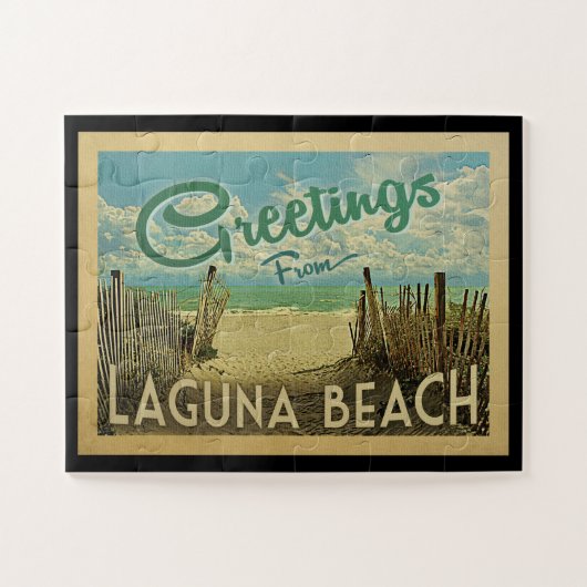 Laguna Beach Vintage Travel Legpuzzel (Horizontaal)
