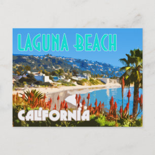 Laguna Beach Vintage Travel Poster Briefkaart