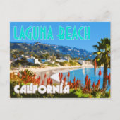 Laguna Beach Vintage Travel Poster Briefkaart (Voorkant)