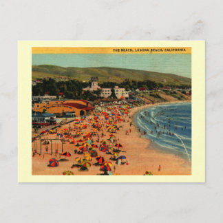 Laguna Beach, Vintage van Californië Briefkaart
